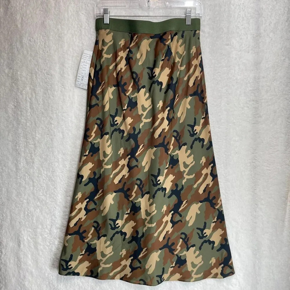 Outerknown Printed Regan Slip Skirt Size S Small Army Camo Wholesale Sample - Picture 1 of 6
